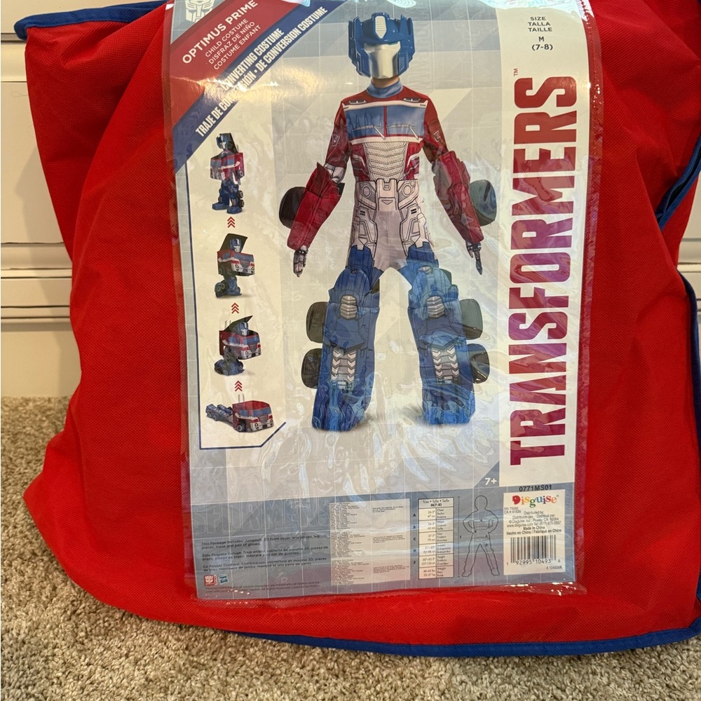 Transformers Optimus Prime Kids Converting Costume - Medium (7-8)